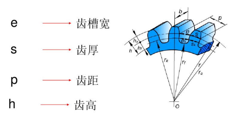 齒輪齒槽寬等其它參數說明